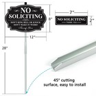 No Soliciting Sign For House Yard With 28  Metal Stakes  12 x 8  Heavy Duty A   