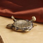 Vintage Brass Solid Turtle Statue Longevity Feng Shui Piece Animal Statue Gifts 