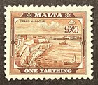 Travelstamps  1938 Malta Stamps Sg 217 - 1 Farthing Grand Harbor Valetta - Mogh