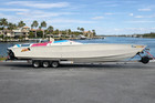1991 Apache Power Boat 41  Staggered Speedboat Rare Offshore Made With Kevlar