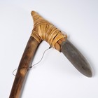 Vtg Papua New Guinea Wood Stone Traditional Ceremonial Axe Tool 14 