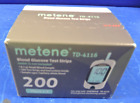 Box 200 Count Metene Td-4116 Blood Glucose Test Strips For Diabetes   Exp 2026