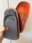 Antique Chinese Handcarved Calligraphy Duan Ink Stone With Wooden Holder