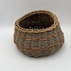 Round Handmade Woven Reed   Seagrass Braided Wicker Kitchen Decor Show Basket