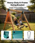 Vevor Swing Set Brackets Heavy-duty A-frame Hardware 2 Brackets 4 Hangers Green