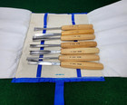Schaaf Wood Carving Woodworking Tools Set Of 7 Chisels Canvas Case New
