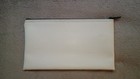 Vintage Wells Fargo White Vinyl Zipper Currency Deposit Money Bag Pouch