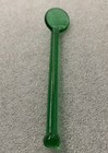 Lot Of 2 Vintage Glass Green Swizzle Sticks Cocktail Drink Stirrers