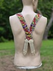 Museum Worthy Antique 1840   s Hand Embroidered Men   s Braces Suspenders  