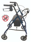 Lightweight Folding Rollator Walker With Wheels  Soft Seat Blue