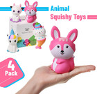 Jumbo Squishies Slow Rising  4 Pack  Squishy Animals  Squeeze Toys For Kids