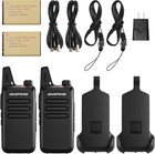 4 Pack Long Range 100 Mile Walkie Talkie Two Way Radio Charge Headset Waterproof