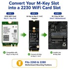 M 2 Key M To Key E A e Wifi Adapter   M2 2230 Wireless Card Converter Kit