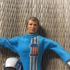 Vintage 1972 Ideal 7  Evel Knievel Original Action Figure Blue  1 Suit Blue Used