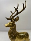 Vtg 26  Brass Large Elk Deer Buck Stag 8 Point Figurine Statue Sculpture