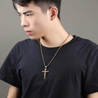 Men s Stainless Steel Jesus Christ Crucifix Cross Pendant Chain Necklace
