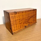 Antique Solid Oak Wooden Display Advertising And Shaving Barber Storage Case 