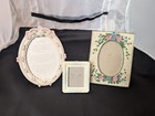Vintage Rose Picture Frames Floral Photo Frames Lot Of 3- Multi-sizes-small
