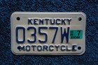 2009 Kentucky Motorcycle License Plate