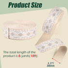 Cotton Webbing 1 5 Inch For Bag  Pale Khaki Jacquard Bohemia 6 Yards Heavy Duty