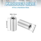 4pcs 304 Stainless Steel M6x1 0mm Round Coupling Nuts  0 39x0 79  odxh 