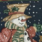 Lafrance Vintage Snowman With Pillow Woven Signature