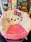 Hello Kitty Kids Saucer Chair White   Pink Foldable 3-8 Years New With Tags 
