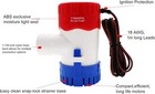 1100gph Electric Bilge Pump For Boat Marine Submersible Sump Water Transfer Usa