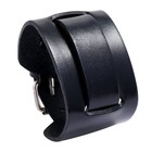 Men   s Punk Vintage Genuine Leather Bracelet     Wide Brown Black Cuff Wristband