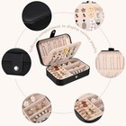Personalized Leather Jewelry Box Bridesmaid Gift Jewelry Organizer With Name   
