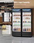 Vevor Commercial Merchandiser Refrigerator 5 7-36 27 Cu ft Glass Door Fridge