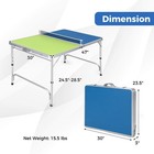 47  X 30  Mini Table Tennis Table W  Adjustable Height For Indoor Outdoor