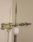 Antique Milk Glass Weather Vane And Lightning Rod