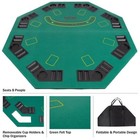 Poker Table Top With Carry Case - 48-inch Foldable Card Mat For Texas Hold   em   
