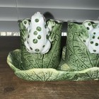 Seymour Mann Polka Dot Frogs Mini Planters W tray Rare  Bernini Design