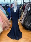 Marsoni M212sl Navy Blue Lace Mermaid Evening Gown Size 18