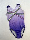 Gk Elite Leotard Gymnastics Glitz   Glam Tank Purple Ombre Neon Sparkle Look As