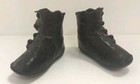 Vintage Baby Black Kid Leather 4 Button Shoes -very Good Condition  