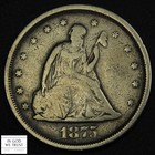 1875 S Silver Twenty Cent Piece 20c - Cleaned