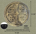 Top Brass Jerusalem Cross Wall D  cor     11       Resin Plaque
