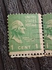 Us 1 Cent Green Plate Block Pair Historical Figures