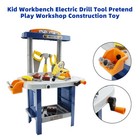 37 pcs Kid Workbench Electric Drill Tool Pretend Play Workshop Construction Toy