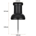 40pcs Wood Push Pins  Decorative Thumb 0 2 0 51 0 39 Inch  Black 40 Pcs