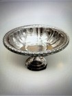 Vintageoneida Silverplate Pedestal Compote Bowl Rope Edge Candy Dish Footed 6 