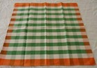 Unused Vintage Dutch Cotton Kitchen Dish Towel Green Orange Germany
