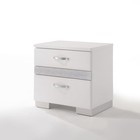 White Finish Nightstand With 3x Drawers Modern Bedroom Furniture 1pc