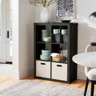 Better Homes   Gardens 6cube Storage Organizer  Wood Display Bookshelf  Charcoal