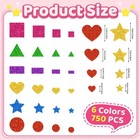 750pcs Foam Stickers colorful Foam Shape Stickers For Crafts shapes