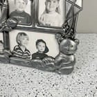 Pewter Baby Photo Collage Vintage Picture Frame Easel Back Nursery