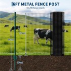6 Ft Fence Post 20 Pack U-channel Heavy Duty Metal Fence Posts For Yard Lawn